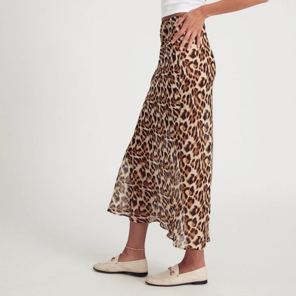 SPRWMN Bias Leopard Print Maxi Skirt - Picture 1 of 4